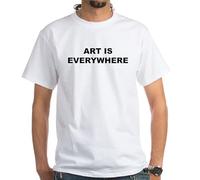 CafePress Art Is Everywhere T Shirt Men's Traditional Fit White Casual Tshirt