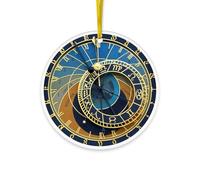 CafePress Astronomical Clock Prague Circle Ornament Acrylic Circle Shaped Ornament