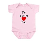 CafePress Auntie Loves Me Infant Bodysuit - Cute Infant Bodysuit Baby Romper