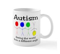CafePress Autism, Seeing The World from A Different Angle Mu 11 oz (325 ml) Ceramic Coffee Mug