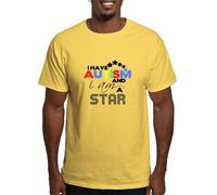 CafePress Autistic Star T Shirt Men's Traditional Fit Light Casual Tshirt Yellow