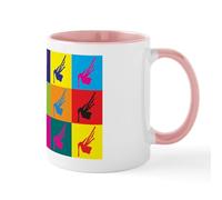 CafePress Bagpipes Pop Art Mug 11 oz (325 ml) Ceramic Coffee Mug