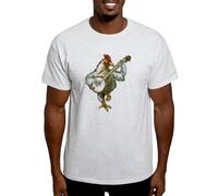 CafePress Banjo Chicken T Shirt Men's Traditional Fit Light Casual Tshirt Ash Gray
