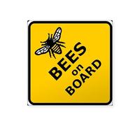 CafePress Bees On Board Sticker Square Bumper Sticker Car Decal