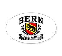 CafePress Bern Switzerland Oval Bumper Sticker, Euro Oval Car Decal