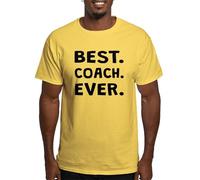 CafePress Best Coach Ever T Shirt Men's Traditional Fit Light Casual Tshirt Yellow