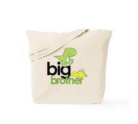 CafePress Big Brother T Shirt Dinosaur Tote Bag Natural Canvas Tote Bag, Reusable Shopping Bag