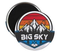 CafePress Big Sky Big Sky Montana Magnets 2.25" Round Magnet, Refrigerator Magnet