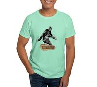 CafePress Bigfoot I Believe Dark T Shirt Men's Traditional Fit Dark Casual Tshirt Mint