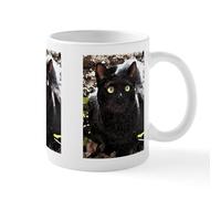 CafePress Black Cats Rule Watercolor Mug 11 oz (325 ml) Ceramic Coffee Mug