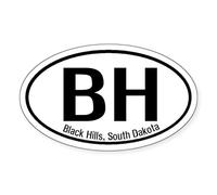 CafePress Black Hills, South Dakota Oval Sticker Oval Bumper Sticker, Euro Oval Car Decal