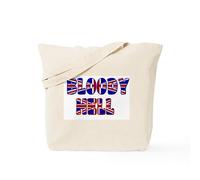 CafePress BLOODY HELL Tote Bag Natural Canvas Tote Bag, Reusable Shopping Bag