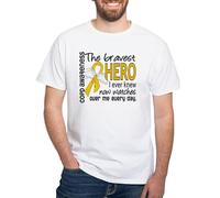 CafePress Bravest Hero I Knew COPD White T Shirt Men's Traditional Fit White Casual Tshirt