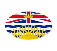 CafePress British Columbia Flag Oval Bumper Sticker, Euro Oval Car Decal