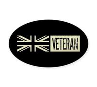 CafePress British Military: Veteran (Black Fl Oval Bumper Sticker, Euro Oval Car Decal