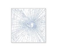 CafePress Broken Glass 2 White Sticker Square Bumper Sticker Car Decal