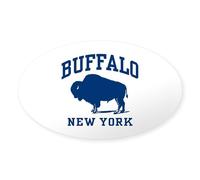 CafePress Buffalo New York Oval Sticker Oval Bumper Sticker, Euro Oval Car Decal