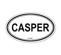 CafePress Casper (Wyoming) Oval Sticker Oval Bumper Sticker, Euro Oval Car Decal