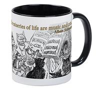 CafePress Cats and Music are The Escape from Life! Mugs 11 oz (325 ml) Ceramic Coffee Mug
