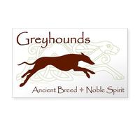 CafePress Celtic/Modern Greyhound Rectangle Sticker Rectangle Bumper Sticker Car Decal