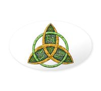 CafePress Celtic Trinity Knot Oval Sticker Oval Bumper Sticker, Euro Oval Car Decal