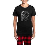 CafePress Cheshire Cat Women's Dark Pajamas Womens Novelty Cotton Pyjama Set, Comfortable PJ Sleepwear