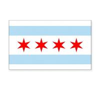 CafePress Chicago City Flag Rectangle Sticker Rectangle Bumper Sticker Car Decal
