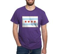 CafePress Chicago Flag Dark T Shirt Men's 100% Cotton, Classic Graphic Dark T-Shirt