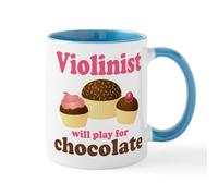 CafePress Chocolate Violin Mug 11 oz (325 ml) Ceramic Coffee Mug