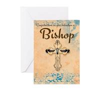 CafePress Congratulations Bishop Ordination Greeting Card, Note Card, Birthday Card, Blank Inside Matte Matte