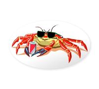 CafePress Cool Cancer Crab Oval Sticker Oval Bumper Sticker, Euro Oval Car Decal