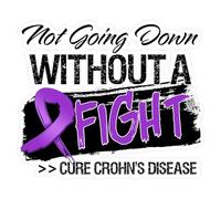 CafePress Crohns Disease Not Going Do Medium Die Cut Sticker, 5.75" x 5.75" Matte Finish