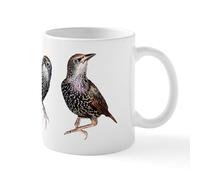 CafePress Cute Starling Trio Mug 11 oz (325 ml) Ceramic Coffee Mug