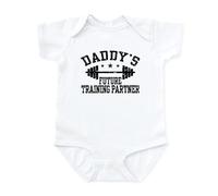 CafePress - Daddy's Future Training Partner Infant Bodysuit - Cute Infant Bodysuit Baby Romper Cloud White