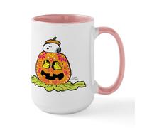 CafePress Day of The Dead Snoopy Pumpkin Light 20 Oz Ceramic 15 oz (444 ml) Ceramic Coffee Mug