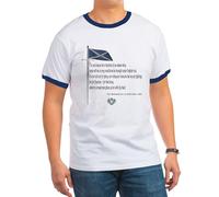CafePress Declaration of Arbroath Ringer T Ringer T-Shirt, 100% Cotton Ringed T-Shirt, Vintage Shirt Navy/White