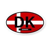 CafePress Denmark Full Flag (Oval) Oval Bumper Sticker, Euro Oval Car Decal