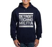 CafePress Detroit Techno Militia Hoodie (Navy) Men's Dark Hooded Sweatshirt Hoodie