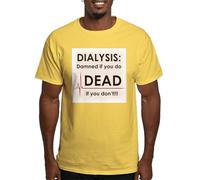 CafePress Dialysis Damned T Shirt Men's Traditional Fit Light Casual Tshirt Yellow