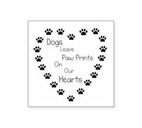 CafePress Dogs Leave Paw Prints 10 X Square Sticker 3 X 3 Square Bumper Sticker Car Decal
