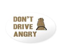 CafePress Don't Drive Angry Oval Sticker Oval Bumper Sticker, Euro Oval Car Decal