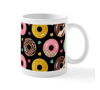 CafePress Donut Pattern Mugs 11 oz (325 ml) Ceramic Coffee Mug