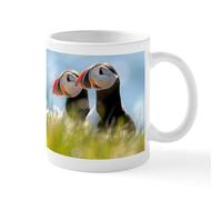 CafePress Double Puffin Pair Mug 11 oz (325 ml) Ceramic Coffee Mug