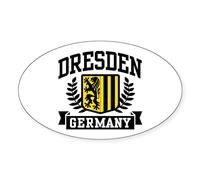 CafePress Dresden Germany Oval Bumper Sticker, Euro Oval Car Decal