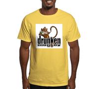 CafePress Drunken Monkey Ash Grey T Shirt Men's Traditional Fit Light Casual Tshirt