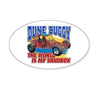 CafePress Dune Buggy Sandbox Oval Bumper Sticker, Euro Oval Car Decal