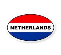 CafePress Dutch/The Netherlands Flag Oval Sticker Oval Bumper Sticker, Euro Oval Car Decal