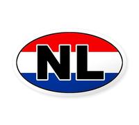 CafePress Dutch/The Netherlands (NL) Flag Oval Sticker Oval Bumper Sticker, Euro Oval Car Decal
