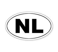 CafePress Dutch/The Netherlands (NL) Oval Sticker Oval Bumper Sticker, Euro Oval Car Decal