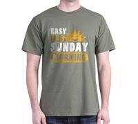 CafePress Easy Like Sunday Morning Dark T Shirt Men's Traditional Fit Dark Casual Tshirt Military Green
